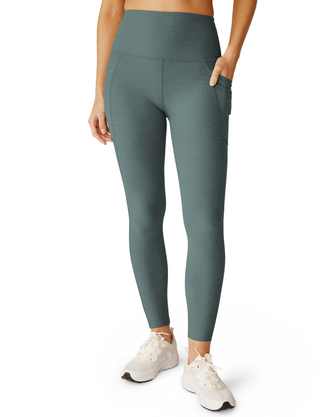 Beyond Yoga Spacedye Out Of Pocket High Waisted Midi Legging - Storm Heather