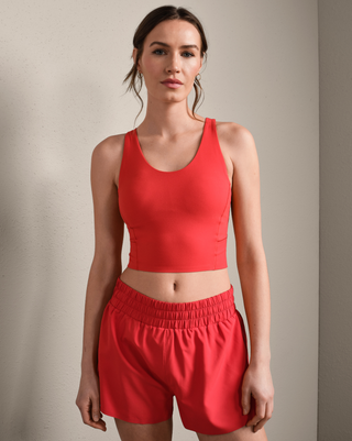 Rhone Revive Longline Scoop Bra - Cabana Red