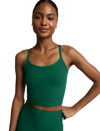 Beyond Yoga Spacedye Slim Racerback Cropped Tank - Legacy Pine Heather
