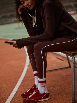 Varley Freesoft Piped Legging 28" - Brown Stone