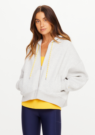The Upside Jude Cropped Hoodie - Grey Marle