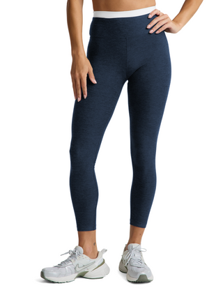 Beyond Yoga Spacedye Layered High Waisted Midi Legging - Nocturnal Navy