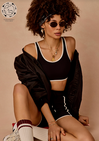 The Upside Sol Jade Racerback Bra - Black