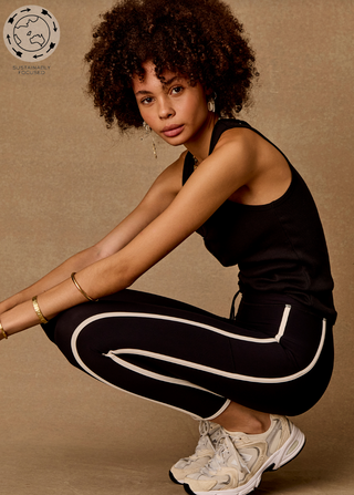 The Upside Sol 25" Midi Pant - Black