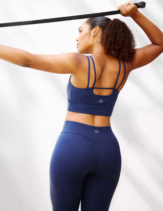 Beyond Yoga Glowzone Strappy Cropped Tank - Deep Ocean