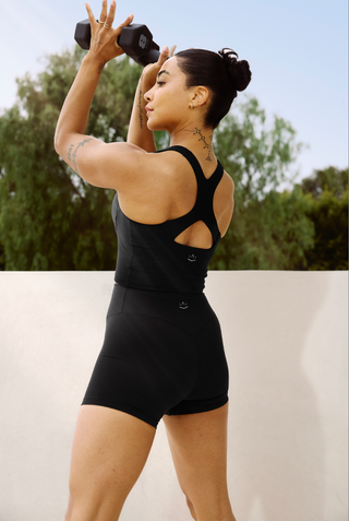 Beyond Yoga Glowzone 4" Biker Short - Pitch Black