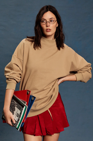 Year of Ours 1992 Mockneck Sweatshirt - Tan