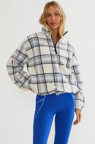 Beach Riot Leona Sherpa Jacket - Opal Sky Sherpa