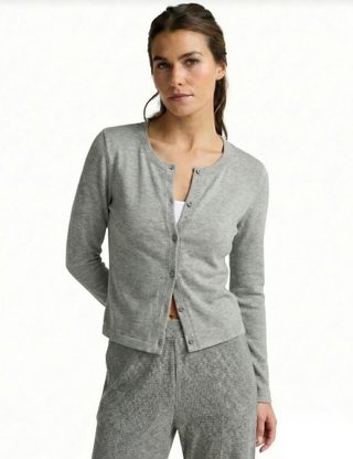 Beyond Yoga Luxelayer Fitted Cardigan - Heather Gray