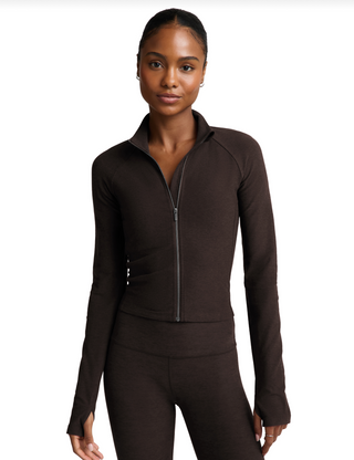 Beyond Yoga Spacedye High Definition Jacket - Dark Chocolate Heather