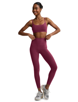 Beyond Yoga Caught In The Midi Legging - Pomegranate Heather