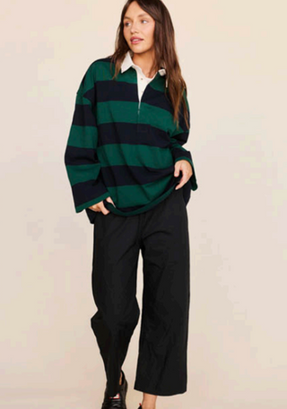 Strut This Chester Long Sleeve - Pine/Navy