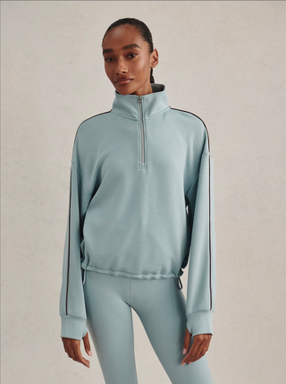 Varley Sian Piped Half Zip Sweat - Tourmaline