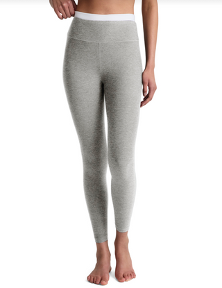 Beyond Yoga Spacedye Layered High Waisted Midi Legging - Silver Mist