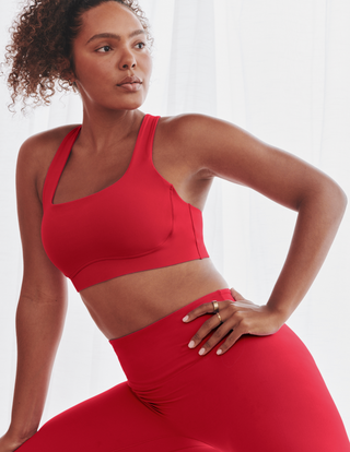 Beyond Yoga Glowzone Medium Impact Bra - Scarlet Red
