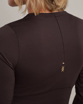 Rhone Serene Fitted Long Sleeve - Dark Espresso