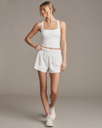 Rhone Serene Shelf Bra Tank - Snow White