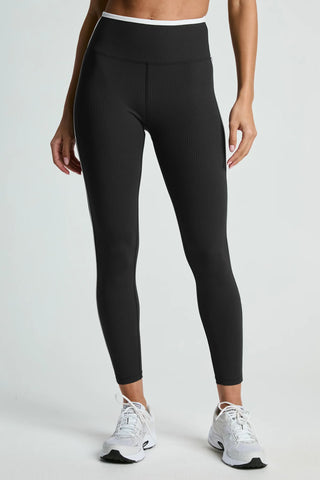 Year Of Ours Ribbed Track Legging - Black/White