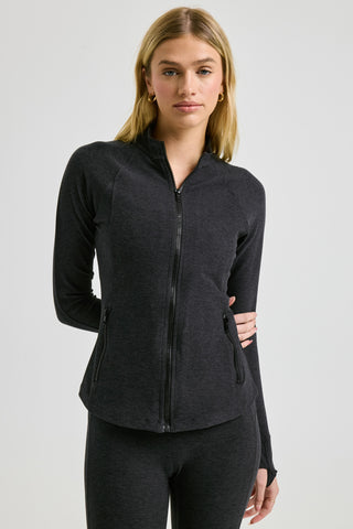 Year Of Ours Stretch Gym Jacket - Heather Black