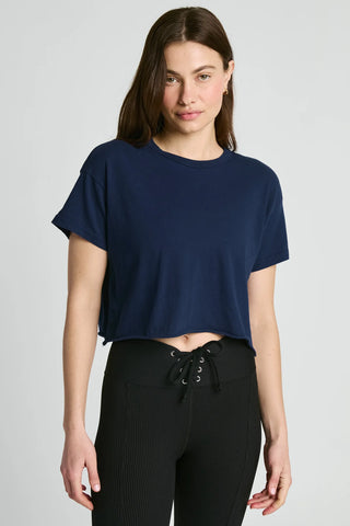 Year Of Ours Cropped Tee - Navy
