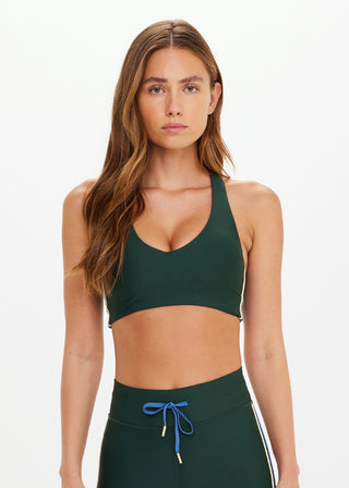 The Upside Maneki Jetta Racerback Bra - Racing Green