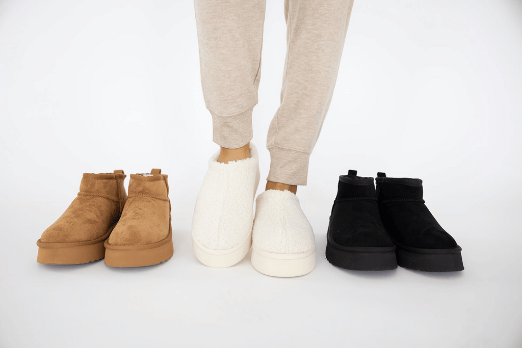 cozy boots, sherpa boots, black boots, warm