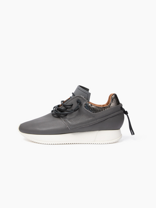 Esseutesse Leather Non Fringe Sneaker - Graphite