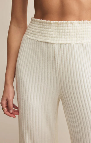 Z Supply Dawn Smocked Rib Pant - Bone