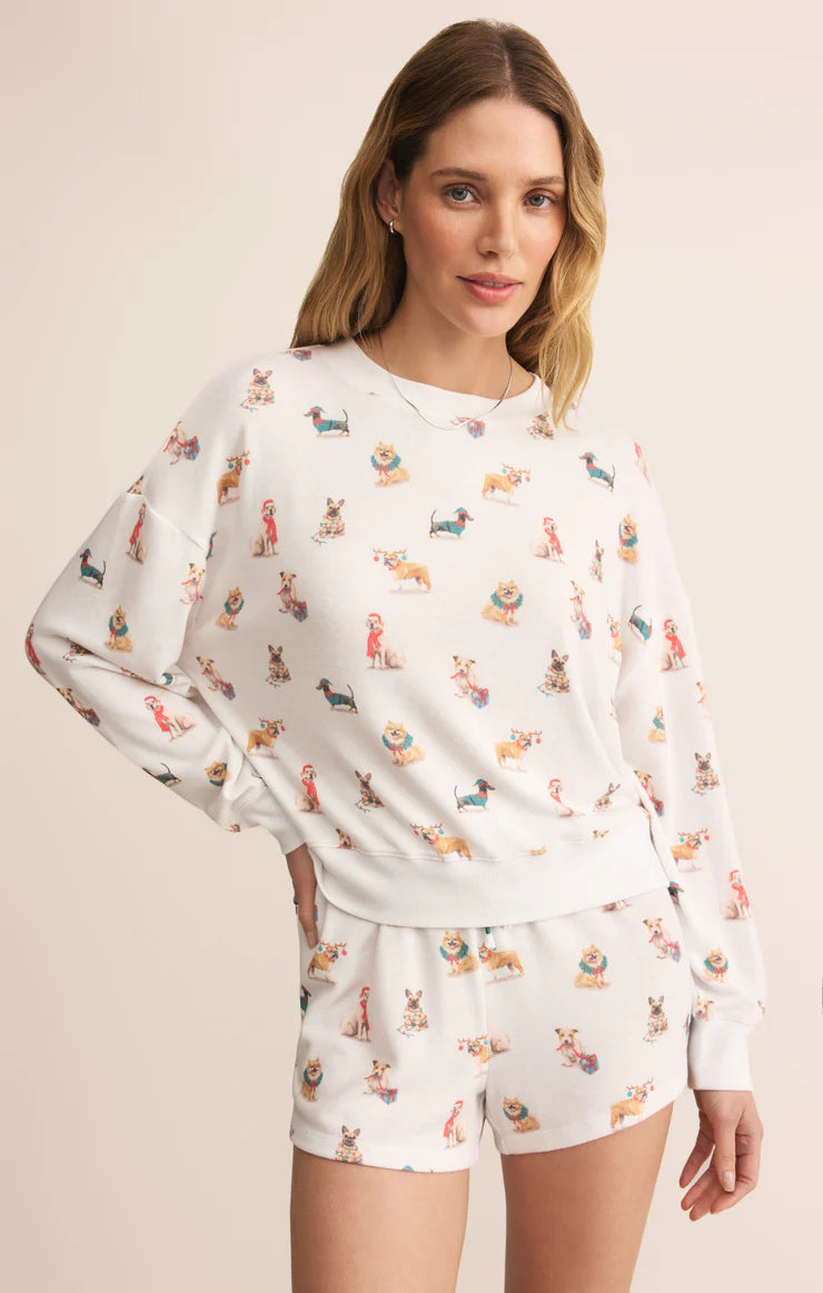 Z Supply Cozy Up Pup LS Top - White – SculptHouse