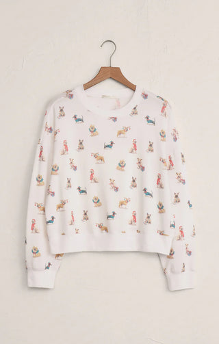 Z Supply Cozy Up Pup LS Top - White