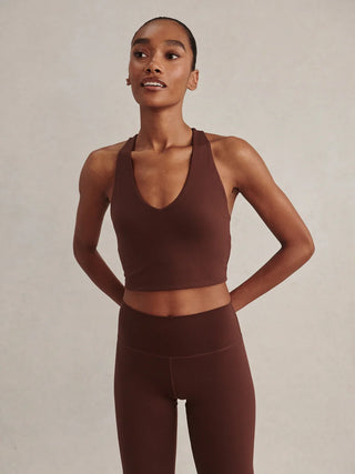 Varley Always Burke Cropped Tank - Deep Mahogany