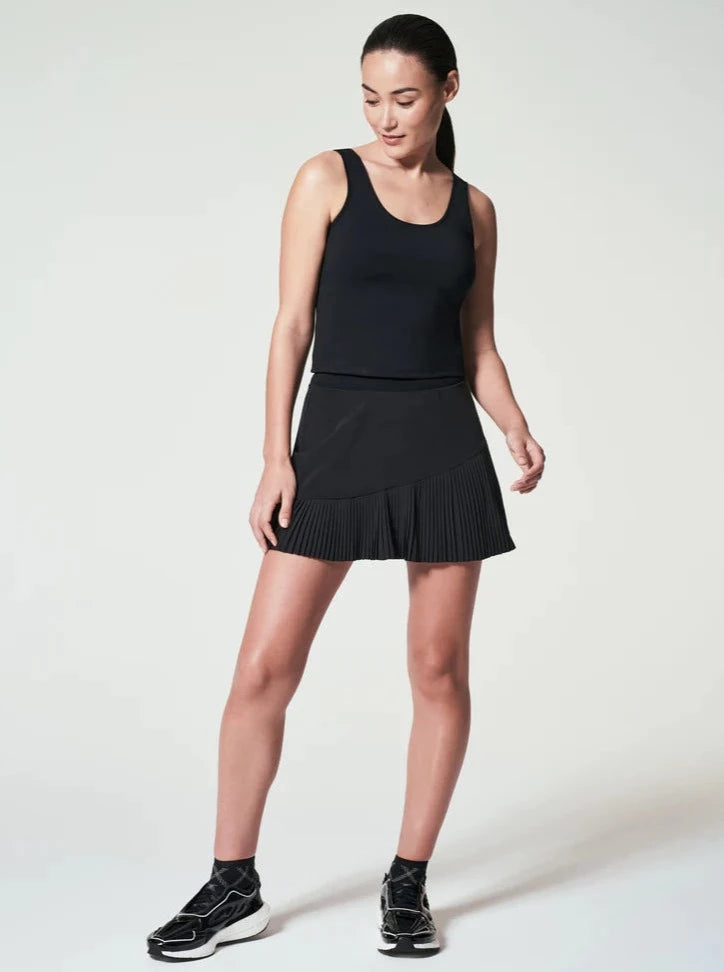 SMALL Spanx Yes, Pleats! Exercise Tennis Dress Very Black 