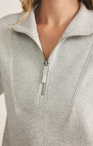 Z Supply Club Sweatshirt - Varsity Heather Grey