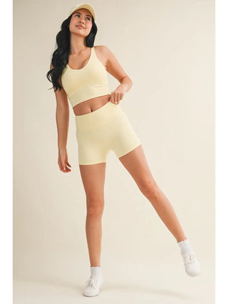 Aligned Performance Cropped Tank Top - Lemon