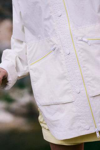 Free People Singing In The Rain Jacket - Painted White