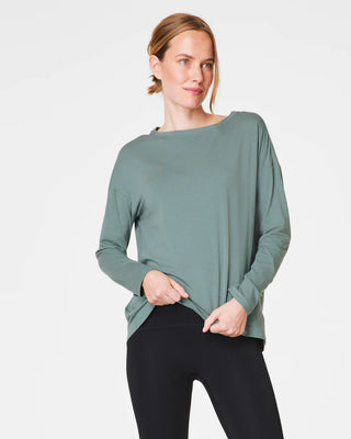 Spanx Active Long Sleeve Top - Fennel