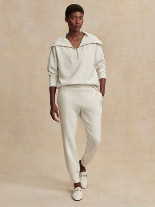 Varley The Slim Cuff Pant 25 - Ivory Marl