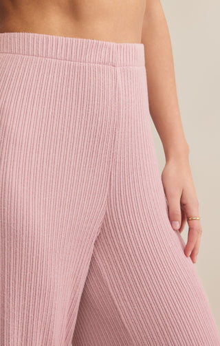 Z Supply Coastline Rib Pant - Pink Pearl