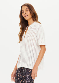 The Upside Kitt Knit Polo - Creme