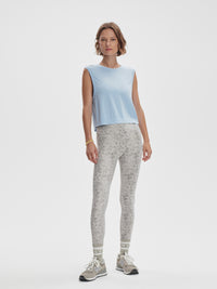 Varley Page Seamless Crop Tank - Cashmere Blue