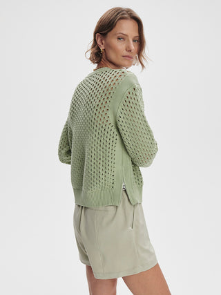 Varley Hains Knit Crew - Snow Sage