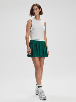 Varley Arton Performance Tank - White/Forest