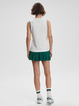 Varley Arton Performance Tank - White/Forest