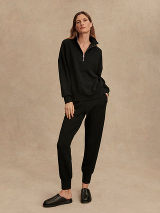 Varley Hawley Half Zip Sweat - Black