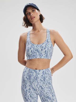 Varley Move Selma Bra - Chambray Leopard