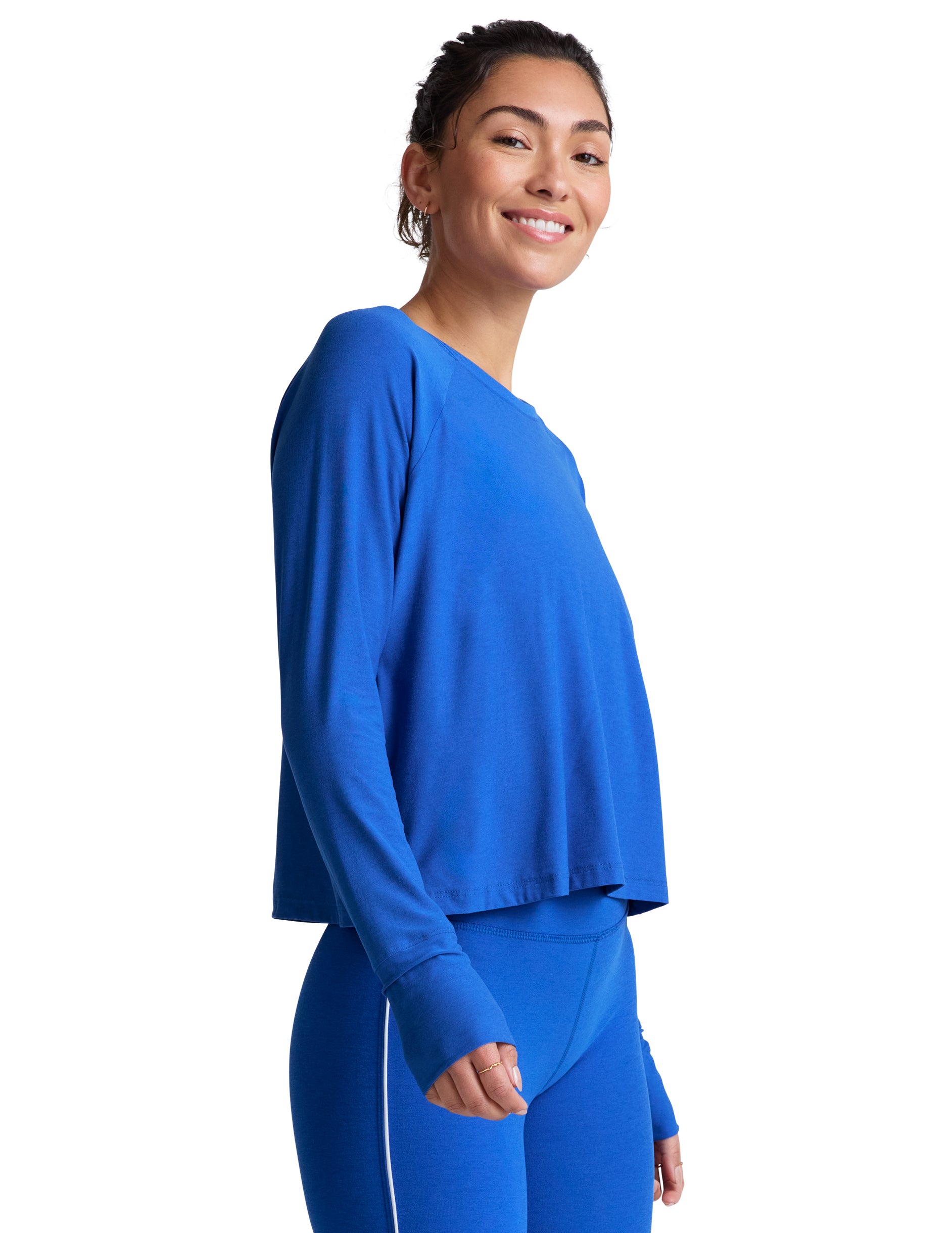 (取寄) ビヨンドヨガ レディース フェザーウェイト デイドリーマー プルオーバー Beyond Yoga women Featherweight Daydreamer Pullover Court Blue Heather Beyond Yoga Featherweight Daydreamer Pullover - Court Blue