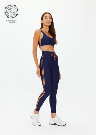 The Upside Oxford 25 Inch Midi Pant - Navy