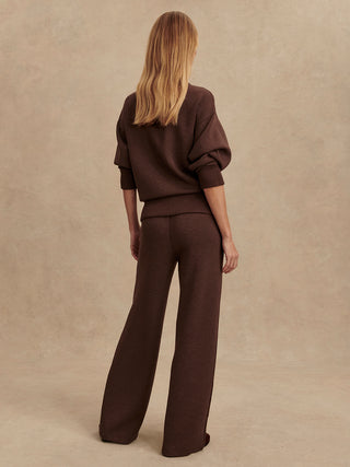 Varley The Wide Leg Pant 28 - Coffee Bean Marl