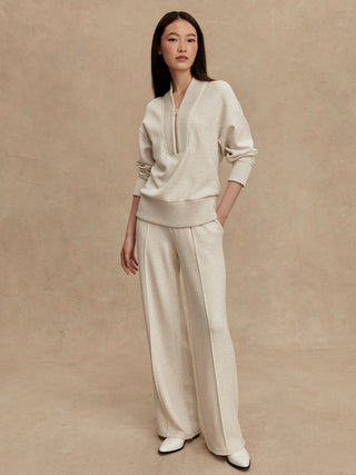 Varley The Wide Leg Pant 30 - Ivory Marl