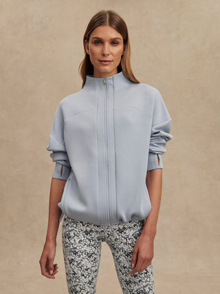 Varley Tayah Zip Through Midlayer - Blue Blizzard